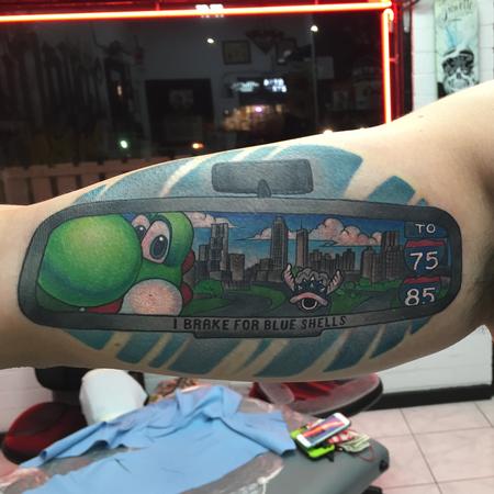 Tattoos - I brake for blue shells - 116436